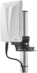EMOS Antena Activa Universal para Interior y Exterior (0-80 km) DVB-T2, Dab, FM, Full HD, con Filtro de Bloqueo LTE Integrado, Filtro 4G, 5G y Amplificador