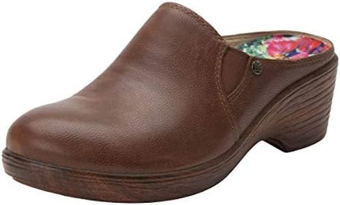 Alegria Women's Sereniti Leather Clog, Aged Cognac, 8