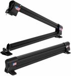 LITBM Ski Rack for Car Roof, Aluminum Snowboard Rack with Key Locked for 6 Pairs of Skis or 4 Snowboards, Extended Version, Black