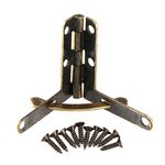 Spring Hinge,20pcs 90 Degree Angle Support Spring Hinge Door Hinges for Small Jewelry Wine Case Cabinet Watch Box Wooden Lid (2#)