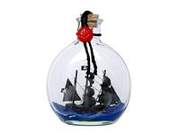 Hampton Nautical Caribbean Pirate Model Ship in a Glass Bottle Christmas Ornament 6" - Xmas Dec