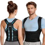 Back Support Posture Brace Corrector: Breathable Posture Corrector Men Women - Adjustable Elastic Support Belt for Shoulder Neck Lumbar - Upper Lower Back Straightener For Scoliosis Hunchback (M)