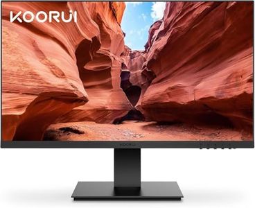 KOORUI 24 Inch Computer Monitor Full HD 1920 x 1080p VA Display 75Hz 3000:1 Contrast Ratio with HDMI, VGA, Frameless, 75 x 75 mm VESA Mountable, Ergonomic Tilt, Black, 24N1A