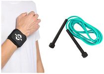 Nivia Wrist Support, Pack of 2 (Black), Neoprene (NIVI1) 1515GR Other Trainer Jump Ropeothers(Green, Neoprene, Plastic)