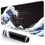 Atufsuat Extended Large Mouse Pad, XXL Gaming Mousepad 31.5 x 15.7 Inch, Big Computer Keyboard Desk Pad, Waterproof Mouse Mat with Stitched Edges and Non-Slip Base for Office Gaming, Sea Waves