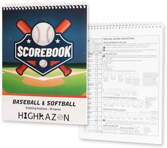 HIGHRAZON Baseball and Softball Scorebook, 35 Games Score Keeping Book for Stats, Baseball Softball Score Book for Coaches, Softball Lineup Cards for Adult, Youth, Little League Scorekeepers