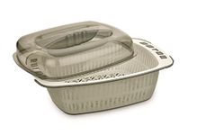 Nabhya 2 in 1 Multifunctional Washing Vegetables & Fruit Draining Basket Strainer Storage Box (Grey)