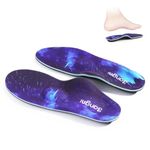 3ANGNI Orthotic Insole High Arch Foot Support Soft Plantar Fasciitis inner soles, Function Insert for Severe Flat Feet,Feet Pain, Foot Valgus For Man Woman Shoe Pad Blue UK-7