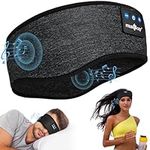 MUSICOZY Sleep Headphones Headband,Adjustable Sleeping Headphones with Bluetooth & HD Hi Fi Speakers,Sleep Gifts for Side Sleeper/Travel/Meditation/Yoga/Audio Books/Insomnia