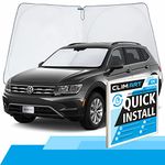 CLIM ART Windshield Sun Shade for Volkswagen (VW) Tiguan 2018-2024 - Custom-Fit Foldable Car Sun Shade - Car Sunshade - Vehicle Sun Protector - Front Auto Windshield Cover, Car Windshield - WS3035