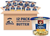 Quaker Instant Grits, Butter Flavor, Breakfast Cereal (Pack of 12)