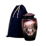 hlc Lovely Butterfly Purple Finish Cremation Urn for Human Ashes - Adult Funeral Urn Handcrafted - Affordable Urn for Ashes (Adult 200 lbs) – 10.5 x 6 “, Lovely Butterfly Purple Finish Cremation Urn