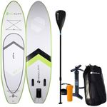 SEACLIFF 10ft Inflatable SUP Stand Up Paddleboard, White and Lime Green