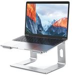 BESIGN LS03 Aluminum Laptop Stand, Ergonomic Detachable Computer Stand, Riser Holder Notebook Stand Compatible with Air, Pro, Dell, HP, Lenovo More 10-15.6" Laptops (Silver)