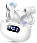 Ear buds Wireless Earbuds, Bluetooth 5.3 Headphones 2024 NEW Wireless Earphones, 4 ENC Noise Cancelling Mic, HiFi Stereo, 48H Playtime Mini In Ear Bluetooth Earbuds LED Display IP7 Waterproof, White