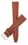 Bandini 12mm Womens Italian Leather Watch Band Strap - Tan - Lizard Pattern - Glossy