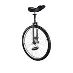 24 Inch Unicycles for Adults Kids - [ Strong Manganese Steel Frame ], Unicycles, Uni Cycle, One Wheel Bike for Adults Kids Men Teens Boy Rider, Mountain Outdoor,Black