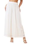 Globus Women Ivory Solid Flared Palazzo-3633597001