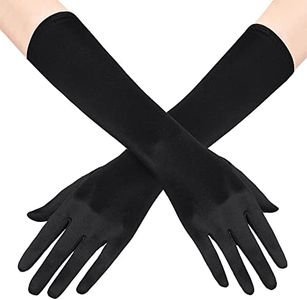 BABEYOND Long Opera Party 20s Satin Gloves Stretchy Adult Size Elbow Length 15 Inches