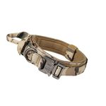 Pet a pet tactical military dog collar, made with premium reinforced nylon, durable and soft, has control handle and buckle for safety and convenience, adjustable (L, Camouflage)