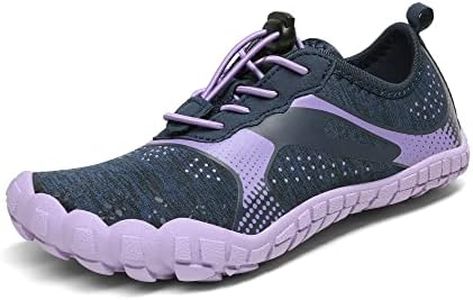 NORTIV 8 Unisex-Child Quick Dry Lightweight Barefoot Outdoor Athletic Water Sports Shoes, Dark/Blue/Purple - 11 Little Kid (Aqua-k1)