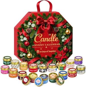 Candle Advent Calendar 2026, 24-Day Scented Candle Gift Set for Women