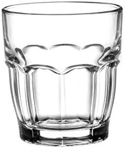 Bormioli Rocco Rock Bar Stackable Juice Glasses – Set Of 6 Dishwasher Safe Drinking Glasses For Soda, Milk, Coke, Beer, Spirits – 6.75oz Durable Tempered Glass Water Tumblers For Daily Use