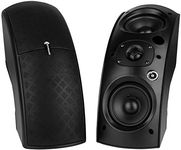 Dayton Audio QS204-4 Quadrant 70V / 100V Indoor/Outdoor Speaker Pair with 4 Ohm Bypass - Black