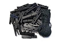 1.9 Inch Black Wooden Clothespins f