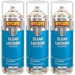 Hycote XUK0232 Clear Lacquer Spray Paint 400ml X 3