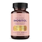Inositol Myo & D-Chiro PCOS 4100MG Vegan Capsules, Hormonal Balance, Fertility Supplement, Preconception, Pregnancy & Ovarian Support, 9-in-1 Inositol, Folate 5-MTHF, Chromium, Zinc, VIT B6, B12 & D3