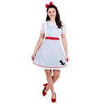 Fun Shack Adult Dorothy Costume Women, Women Dorothy Costume, Dorothy Costumes for Women, Dorothy Dress Adult, Medium