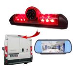 Dolphin Automotive Rear Brake Light Reversing Camera For Peugeot Boxer Van 2006-2024 (Camera With 7" Mirror Monitor)