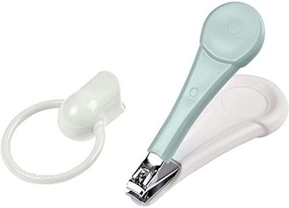 BÉABA - Tagliaunghie per Neonati e Bambini, Cura delle Unghie e Manicure, Impugnatura Larga ed Ergonomica, Blu
