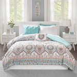 Intelligent Design All Season Bedding Set, Polyester, Vinnie Aqua, Twin