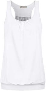 Miusey Casual Tank Tops for Women, Sexy Trendy Summer Cool Tee Regular Plain Simple Break Free-Move Freely Novelty Lightweight Outdoor Indoor Active Athletic Solid Color Shirts M