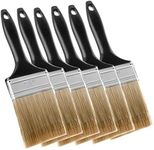 KINJOEK Paint Brush 6 Packs 3 Inch, Home Wall Trim House Chip Paintbrush Set, Professional Multi-Purpose Home Repair Tools for DIY Paint Stains Varnishes Glues Acrylics Cabinet Deck Fence Edge Door