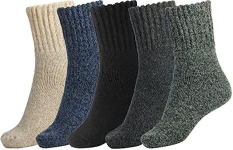 BomKinta Women Winter Solid Boots Socks Thick Warm Wool Socks Cozy Crew Socks for Women Christmas Gift
