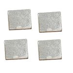 Sahiba Gems Unisex-Adult Handcrafted Solid Silver Square Piece Silver/Chandi Ka Tukra Chokor Gift To Your Beloved One (Small Size 1X1 Centimetre) Set Of 4 Pieces