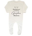 Shopagift Hand pick by my Grandma in Heaven Baby Sleepsuit Romper White