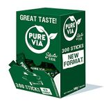 Pure Via Stevia 300 Sticks - Zero Calories Sugar Alternative
