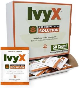 CoreTex Ivy X Pre-Contact Poison Ivy Wipes – Pack of 50 Single-Use Poison Ivy Barrier Wipes – Helps to Prevent Itchy Rashes From Poison Ivy, Poison Oak, & Poison Sumac - Quick Dry & Chalk-Free Formula