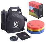 Disc Golf Set, Disc Golf Starter Set,Includes 1pc Bag with Water Bottle Pocket and Accessory Pocket, 2pcs Drivers, 2pcs Mid-Ranges, 2pcs Putters, 1pc Mini Disc Marker and 1pc Towel