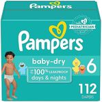 Pampers Baby Dry Diapers, Size 6, 112 Count