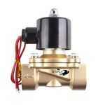 IONIX Brass solenoid valve 1 inch for industrial water purifier, irrigation, overhead tank, Normally closed type sv 220V AC