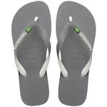 Havaianas Unisex Brasil Mix, Steel Grey/White/White, 7.5/8