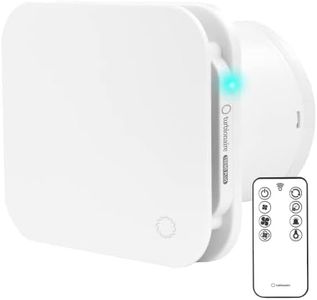 Turbionaire Trend Plus Aspiratore per Bagno, Cucina, Telecomando, Multifunzione, max. 5.7W, 7 Velocità + Boost, Motore DC Brushless,Valvola di Non Ritorno, Timer regolabile, Silenzioso, 100mm