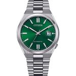 Citizen Stainless Steel Analog Green Dial Men Watch-Nj0150-81X, Silver Band