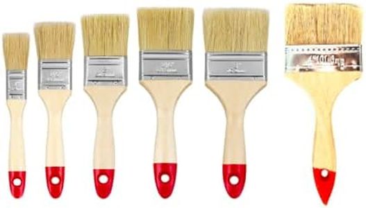 WYATT 1, 1.5, 2, 2.5, 3,4 Inches Bristle Paint Brush Set Chip Paint Brushes Treated Wood Handle Paint Brush, Professional Brush Set, Trim Paint Brush for Wall Furniture Fence Crafts (1)