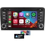 Car Stereo for Audi A3 8P S3 RS3 2003-2012, Android 13 7 Inch HD Touchscreen Car Radio with Navigation CarPlay Android Car Bluetooth WiFi MirrorLink Steering Wheel Remote Control (4 Core 2GB+32GB)